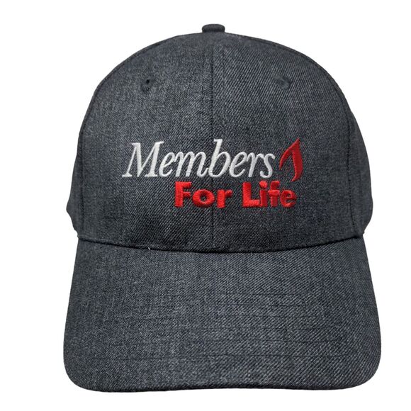 Members For Life American Red Cross Strapback Hat Gray One Size Embroidered - Picture 1 of 7